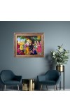 Gopis,Rasa Lila Big Photo Frame - 18x22 Inches for Home,Temple & Office Decoration
