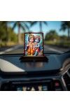 Car Desk/Table Top Lord Bal Krishna Wooden Photo Stand 3x4 Inches, Compact & Stylish Spiritual Display For Car, Home & Office (Pack Of 1) (F15131)