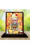 Car Desk/Table Top Mahakaleshwar Jyotirlinga Wooden Photo Stand 3x4 Inches, Compact & Stylish Spiritual Display For Car, Home & Office (Pack Of 1) (F14438)