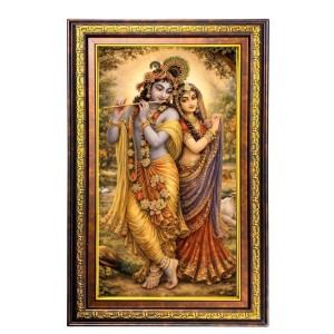 Radha Krishna Digital Golden Balck Color Photo Frame | Hindu Religious Wall Decor | 10x16 Inches - Inspirational Wall Art For Office, Home Decor - Ideal Spiritual Gift (F16472) Radha Krishna Digital Golden Balck Color Photo Frame | Hindu Religious Wall Decor | 10x16 Inches - Inspirational Wall Art For Office, Home Decor - Ideal Spiritual Gift (F16472)