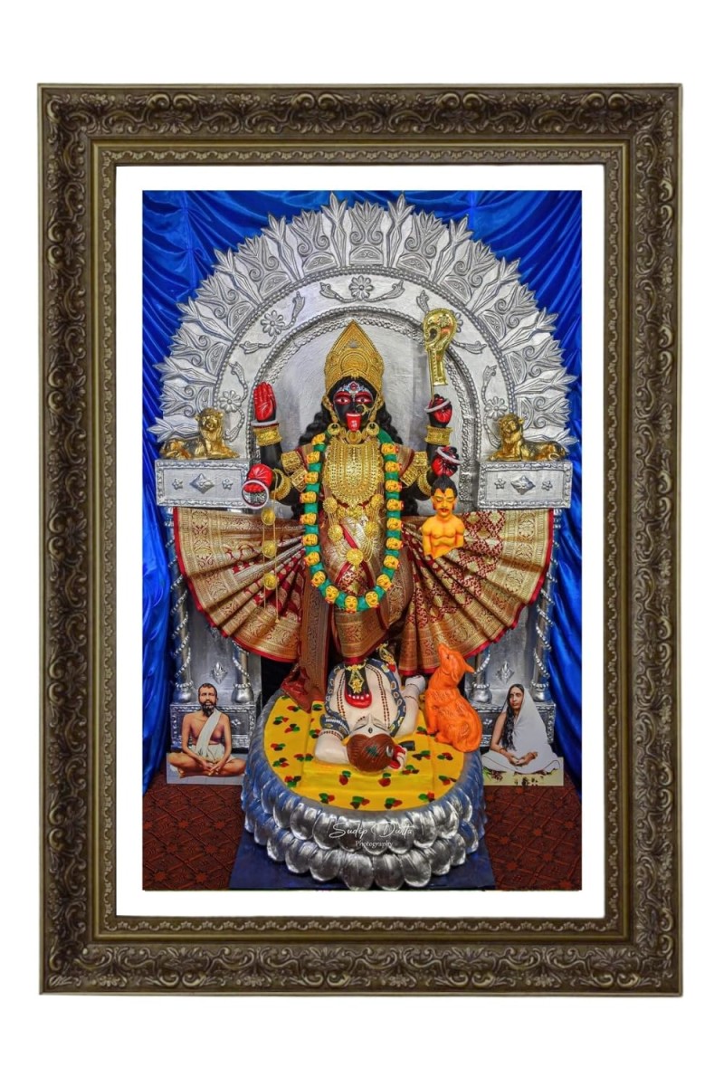 Maa Kaali Big Photo Frame - 20x28 Inches For Home,Temple & Office Decoration (F11085)