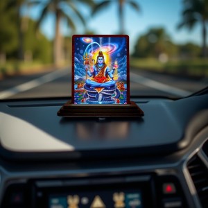 Car Desk/Table Top Lord Shiva Wooden Photo Stand 3x4 Inches, Compact & Stylish Spiritual Display For Car, Home & Office (Pack Of 1) (F15104) Car Desk/Table Top Lord Shiva Wooden Photo Stand 3x4 Inches, Compact & Stylish Spiritual Display For Car, Home & Office (Pack Of 1) (F15104)