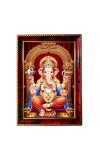 Lord Ganesha Photo Frame For Wall & Table | 7x9 Inch Golden Cherry Finish | Decorative Lord Ganesha Photo Frame For Home, Office & Pooja Room (F11803)