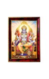 Lord Satyanarayan Photo Frame For Wall & Table | 7x9 Inch Golden Cherry Finish | Decorative Lord Satyanarayan Photo Frame For Home, Office & Pooja Room (F11722)