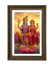 Lakshmi And Narayana Big Photo Frame - 20x28 Inches For Home,Temple & Office Decoration (F10708)