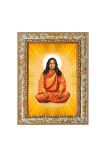 Paramahansa Yogananda Spiritual Guru Digital Photo In Designer Frame, Size 8x12 Inch | Hindu Religious Picture For Home Temple, Office & Gift | Wall Art & Pooja Decor (F10494)