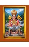 Golden Photo Frame - 10x14 Inches | Elegant Wooden Frame For Home, Office & Temple Decoration | Spiritual Wall & Table Decor and Gift Item