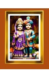 Golden Photo Frame - 10x14 Inches | Elegant Wooden Frame For Home, Office & Temple Decoration | Spiritual Wall & Table Decor and Gift Item