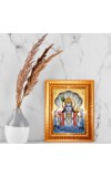Lord Narayan Golden Designer Photo Frame | 10x14 Inch Religious Wall Hanging Frame For Home & Office Decoration | Hindu Deity Lord Narayan Spiritual Gift Item