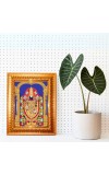 Lord Venkateswara Golden Designer Photo Frame | 12x16 Inch Religious Wall Hanging Frame For Home & Office Decoration | Hindu Deity Spiritual Gift Item