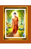 Golden Photo Frame - 10x14 Inches | Elegant Wooden Frame For Home, Office & Temple Decoration | Spiritual Wall & Table Decor and Gift Item