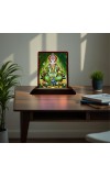 Car Desk/Table Top Lord Ganesha Wooden Photo Stand â€“ 3x4 Inches, Compact & Stylish Spiritual Display For Car, Home & Office (Pack Of 1) (F15077)