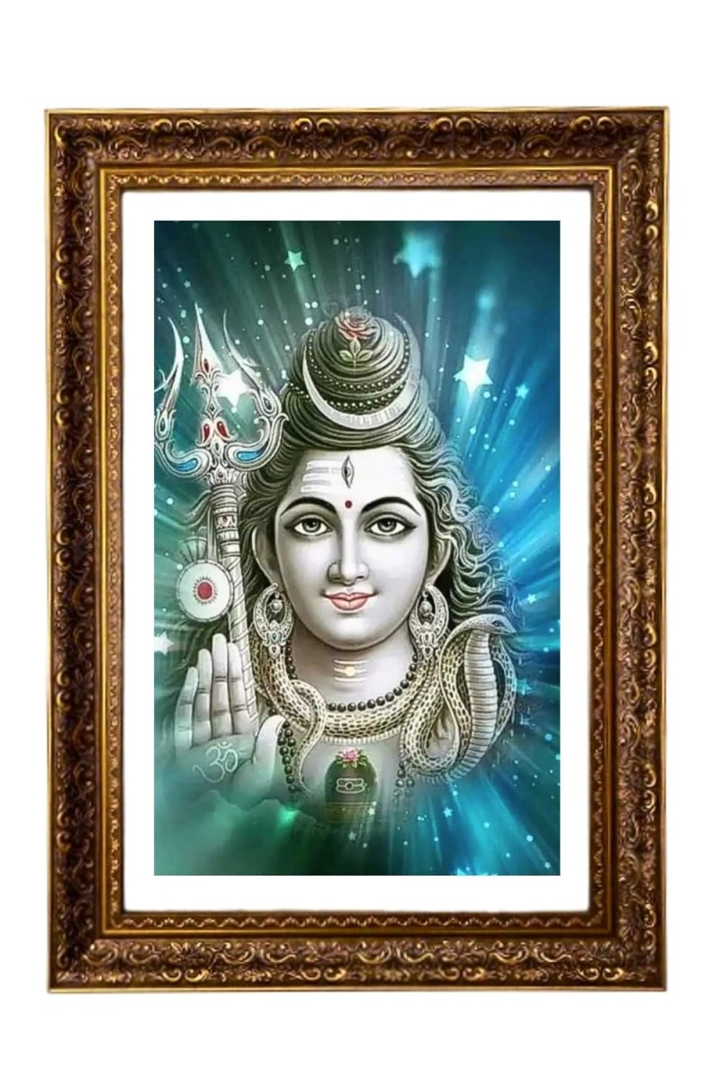 Lord Mahadev Big Photo Frame - 20x28 Inches For Home,Temple & Office Decoration (F11287)
