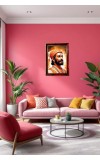 Chhatrapati Shivaji Photo Frame For Wall & Table | 7x9 Inch Golden Cherry Finish | Decorative Chhatrapati Shivaji Photo Frame For Home, Office & Pooja Room (F11302)