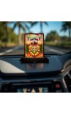 Car Desk/Table Top Lord Jagannath Wooden Photo Stand 3x4 Inches, Compact & Stylish Spiritual Display For Car, Home & Office (Pack Of 1) (F14588)