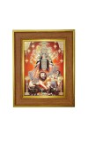 Mahishasura Mardini Photo Frame 10x14 Inches-Brown Wooden Frame For Home, Office & Temple Decoration And Gifting (F6291)