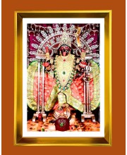 Golden Photo Frame - 10x14 Inches | Elegant Wooden Frame For Home, Office & Temple Decoration | Spiritual Wall & Table Decor And Gift Item (F9664)
