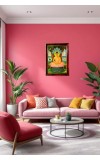 Lord Buddha Photo Frame For Wall & Table | 7x9 Inch Golden Cherry Finish | Decorative Lord Buddha Photo Frame For Home, Office & Pooja Room (F11364)