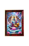 Lord Vishnu Photo Frame For Wall & Table | 7x9 Inch Golden Cherry Finish | Decorative Lord Vishnu Photo Frame For Home, Office & Pooja Room (F11450)