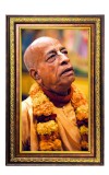 Bhaktivedanta Swami Prabhupada Digital Golden Balck Color Photo Frame | Hindu Religious Wall Decor | 10x16 Inches - Inspirational Wall Art For Office, Home Decor - Ideal Spiritual Gift (F16772)