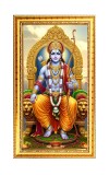 Jai Shree Ram Digital Golden Color Photo Frame | Hindu Religious Wall Decor | 8x15 Inches - Inspirational Wall Art For Office, Home Decor - Ideal Spiritual Gift (F10299)
