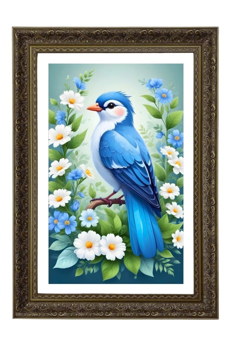 Bluebird Big Photo Frame - 20x28 Inches For Home,Temple & Office Decoration (F10705)
