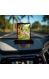 Car Desk/Table Top Lord Radha Krishna Wooden Photo Stand â€“ 3x4 Inches, Compact & Stylish Spiritual Display For Car, Home & Office (Pack Of 1) (F15169)