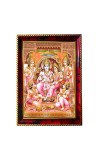 Lord Ram Ji Parivar Photo Frame For Wall & Table | 7x9 Inch Golden Cherry Finish | Decorative Lord Ram Ji Parivar Photo Frame For Home, Office & Pooja Room (F11386)