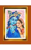 Golden Photo Frame - 10x14 Inches | Elegant Wooden Frame For Home, Office & Temple Decoration | Spiritual Wall & Table Decor and Gift Item