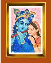 Golden Photo Frame - 10x14 Inches | Elegant Wooden Frame For Home, Office & Temple Decoration | Spiritual Wall & Table Decor and Gift Item