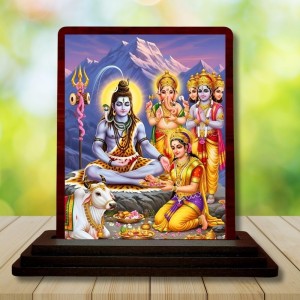 Car Desk/Table Top Lord Shiva Wooden Photo Stand 3x4 Inches, Compact & Stylish Spiritual Display For Car, Home & Office (Pack Of 1) (F14247) Car Desk/Table Top Lord Shiva Wooden Photo Stand 3x4 Inches, Compact & Stylish Spiritual Display For Car, Home & Office (Pack Of 1) (F14247)