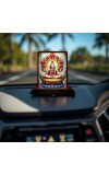 Car Desk/Table Top Lord Shiva Wooden Photo Stand 3x4 Inches, Compact & Stylish Spiritual Display For Car, Home & Office (Pack Of 1) (F14549)