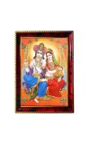 Radha Krishna Photo Frame For Wall & Table | 7x9 Inch Golden Cherry Finish | Decorative Radha Krishna Photo Frame For Home, Office & Pooja Room (F11833)