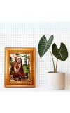 Chandrashekharendra Saraswati Golden Designer Photo Frame | 10x14 Inch Religious Wall Hanging Frame For Home & Office Decoration | Hindu Deity Spiritual Gift Item