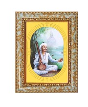 Sant Namdev Maharaj Spiritual Guru Digital Photo In Designer Frame, Size 10x16 Inch | Hindu Religious Picture For Home Temple, Office & Gift | Wall Art & Pooja Decor (F10410)