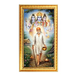 Shirdi Sai Baba Digital Golden Color Photo Frame | Hindu Religious Wall Decor | 12x19 Inches - Inspirational Wall Art For Office, Home Decor - Ideal Spiritual Gift (F10213) Shirdi Sai Baba Digital Golden Color Photo Frame | Hindu Religious Wall Decor | 12x19 Inches - Inspirational Wall Art For Office, Home Decor - Ideal Spiritual Gift (F10213)
