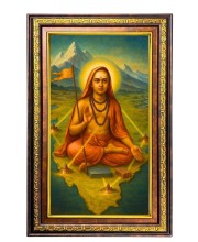 Adhi Shankarcharya Digital Golden Balck Color Photo Frame | Hindu Religious Wall Decor | 10x16 Inches - Inspirational Wall Art For Office, Home Decor - Ideal Spiritual Gift (F16940)