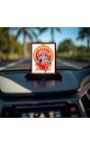 Car Desk/Table Top Goddess Bhadrakali Wooden Photo Stand 3x4 Inches, Compact & Stylish Spiritual Display For Car, Home & Office (Pack Of 1) (F14584)