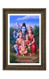 Shiva Family Big Photo Frame - 20x28 Inches For Home,Temple & Office Decoration (F11063)