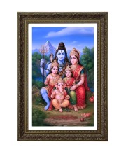 Shiva Family Big Photo Frame - 20x28 Inches For Home,Temple & Office Decoration (F11063)