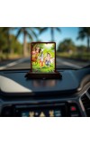Car Desk/Table Top Lord Krishna Wooden Photo Stand 3x4 Inches, Compact & Stylish Spiritual Display For Car, Home & Office (Pack Of 1) (F14547)