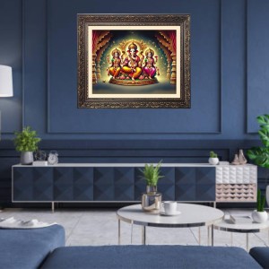 Lakhsmi and ganesha Big Photo Frame - 20x24 Inches for Home,Temple & Office Decoration Lakhsmi and ganesha Big Photo Frame - 20x24 Inches for Home,Temple & Office Decoration