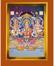Golden Photo Frame - 10x14 Inches | Elegant Wooden Frame For Home, Office & Temple Decoration | Spiritual Wall & Table Decor and Gift Item