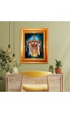 Baby Krishna Golden Designer Photo Frame | 14x18 Inch Religious Wall Hanging Frame For Home, Office Decoration and Spiritual Gift Item (M3)