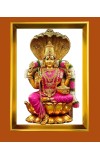 Mata Laxmi Golden Photo Frame - 10x14 Inches | Elegant Wooden Frame For Home, Office & Temple Decoration | Spiritual Wall & Table Decor And Gift Item (F9807)