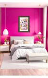 Cute Cartoon White Cat Big Photo Frame - 20x28 Inches For Home,Temple & Office Decoration (F10679)