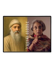 Acharya Rajneesh (Oshoo) &Maa Anand Sheela Laminated Photo - 7x9 Inches, Divine Blessings For Home & Office And Temple Decoration (F16178)