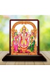Car Desk/Table Top Lord Murugan Wooden Photo Stand 3x4 Inches, Compact & Stylish Spiritual Display For Car, Home & Office (Pack Of 1) (F14541)