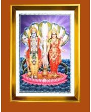 Golden Photo Frame - 10x14 Inches | Elegant Wooden Frame For Home, Office & Temple Decoration | Spiritual Wall & Table Decor and Gift Item