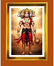 Golden Photo Frame - 10x14 Inches | Elegant Wooden Frame For Home, Office & Temple Decoration | Spiritual Wall & Table Decor and Gift Item